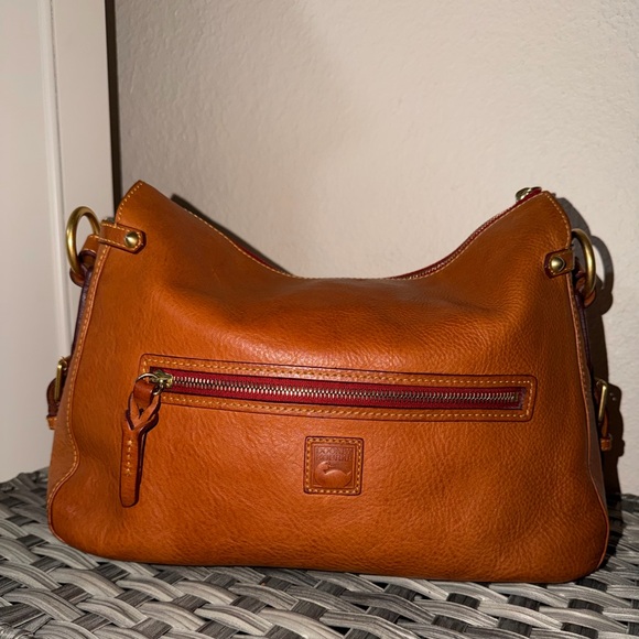 Dooney & Bourke Florentine Leather Medium Zip Hobo Shoulder Bag - Picture 7 of 16